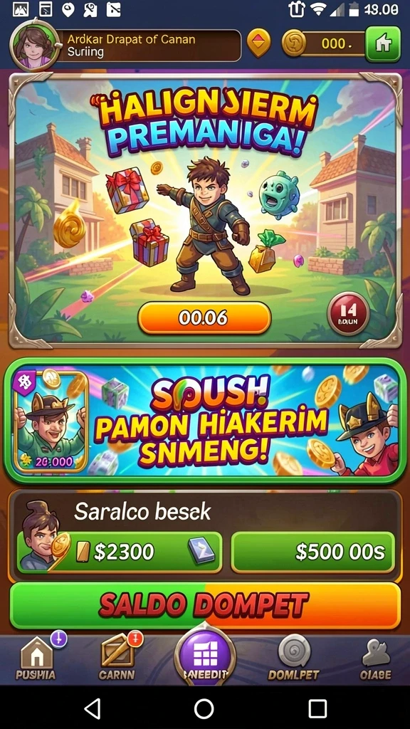 Tantangan level yang menguji strategi pemain.