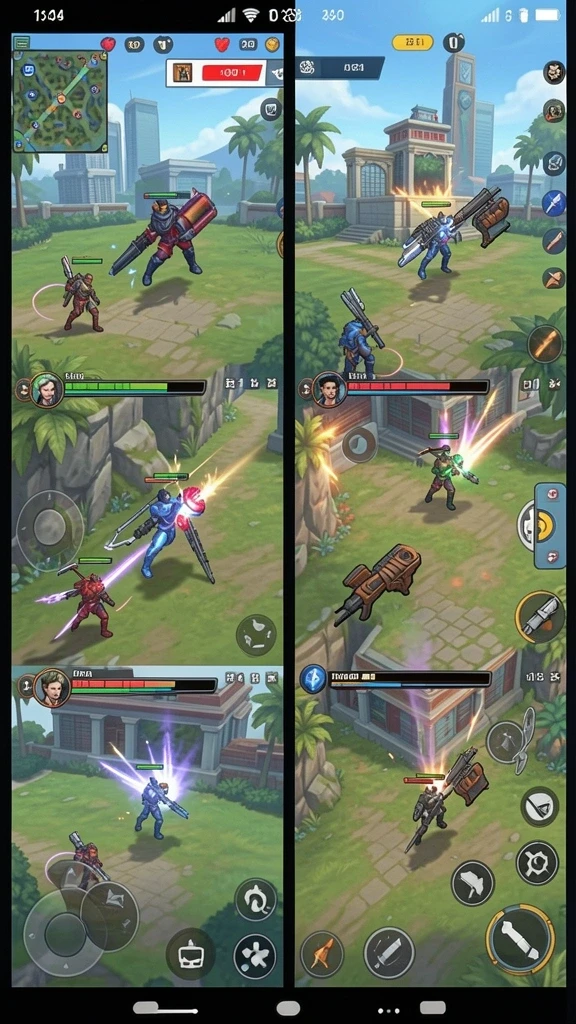 Screenshot menunjukan karakter utama dalam aksi melawan musuh.