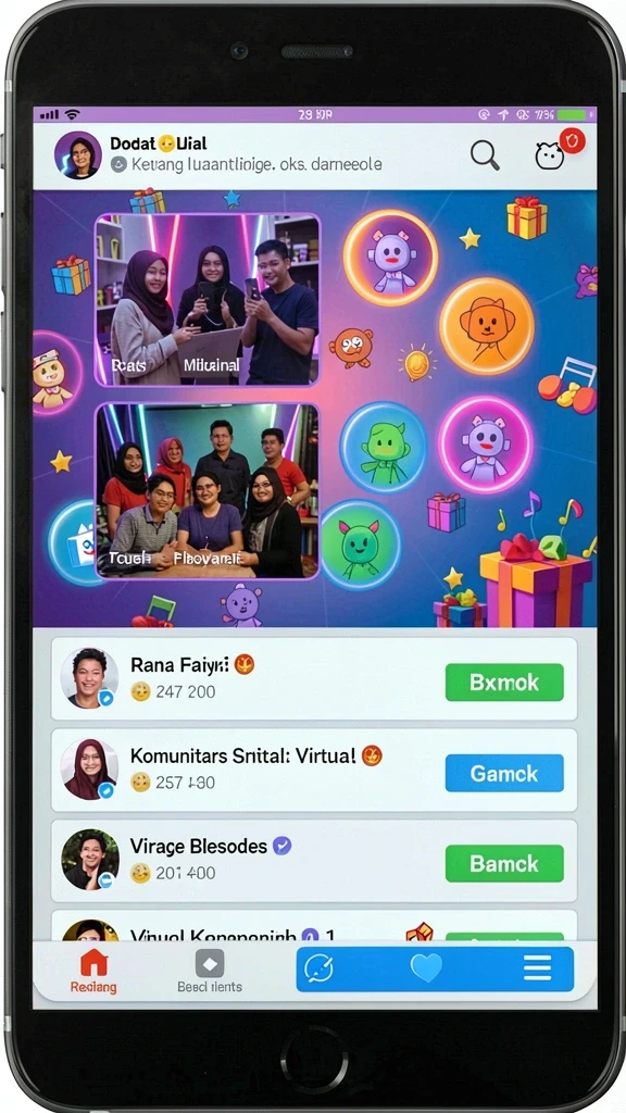 Tampilan awal aplikasi BNI789 dengan pilihan permainan yang menarik.