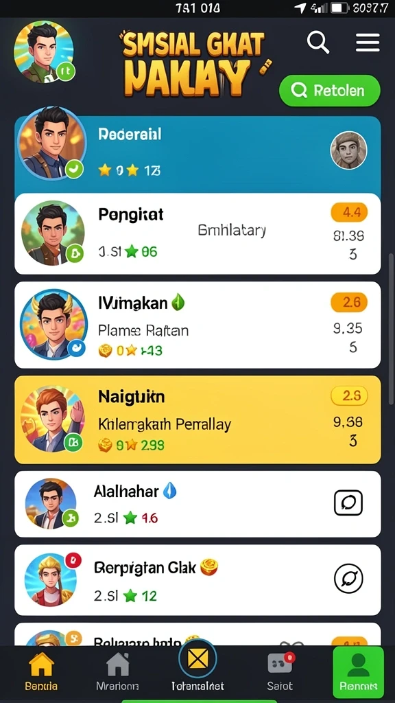 Tampilan antarmuka utama yang menarik dan interaktif.