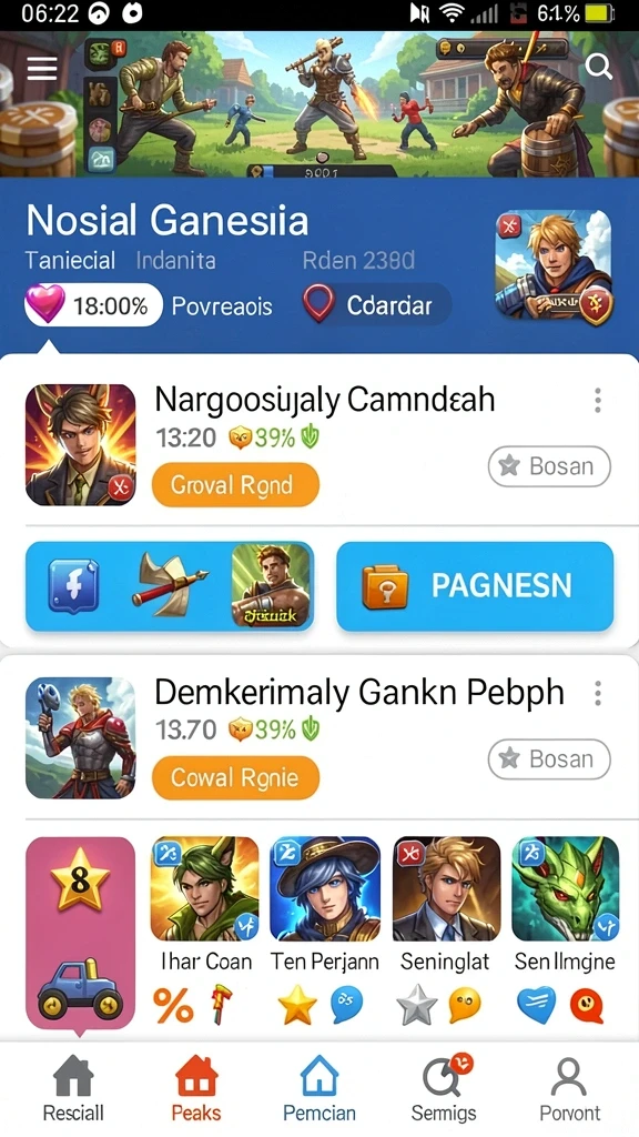 Beragam jenis permainan yang menantang dan seru.