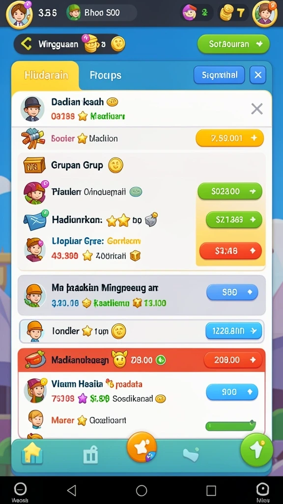 Tampilan antarmuka pengguna yang intuitif dan menarik.