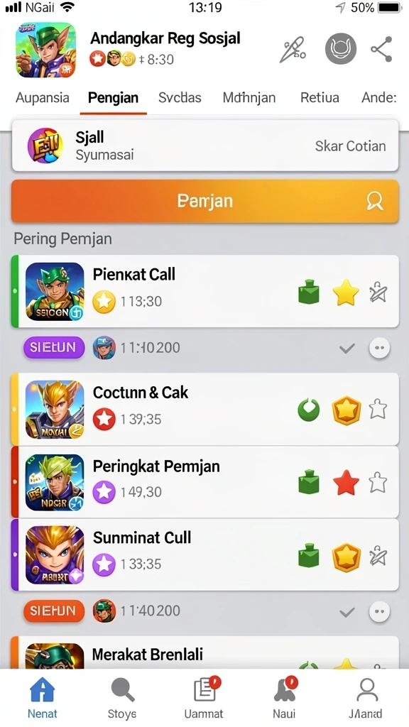 Tampilan awal permainan yang menarik.