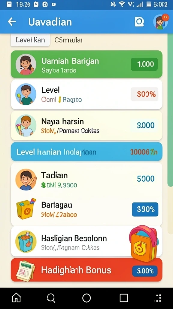 Pilih dari berbagai kategori game yang tersedia.