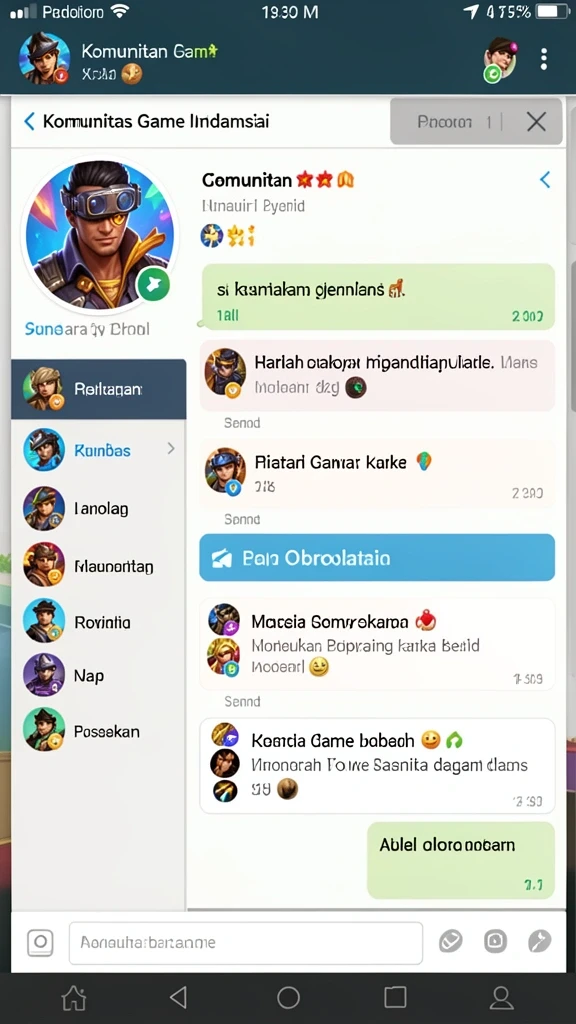 Fitur komunitas untuk berinteraksi antar pemain.