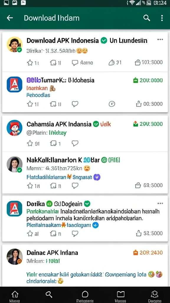 Screenshot dengan grafis dan desain menarik dari ubin.
