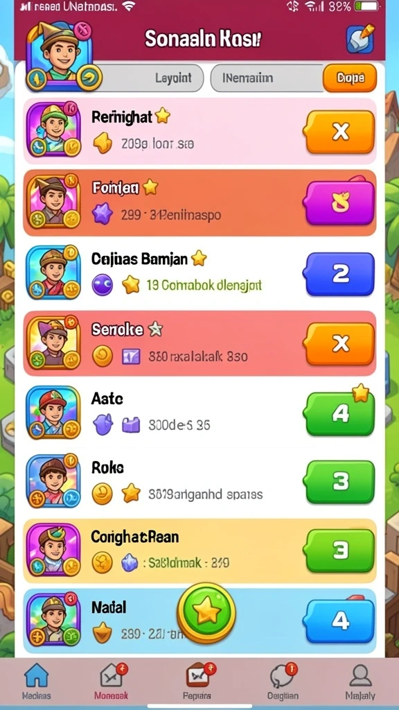 Mode multiplayer yang memungkinkan bertanding dengan teman.