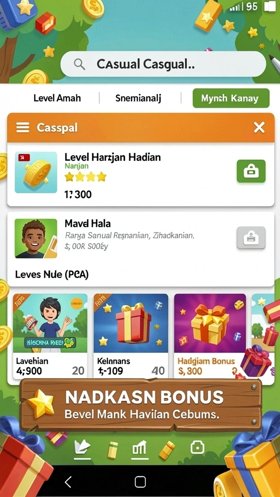 Tantangan level dengan desain menarik.