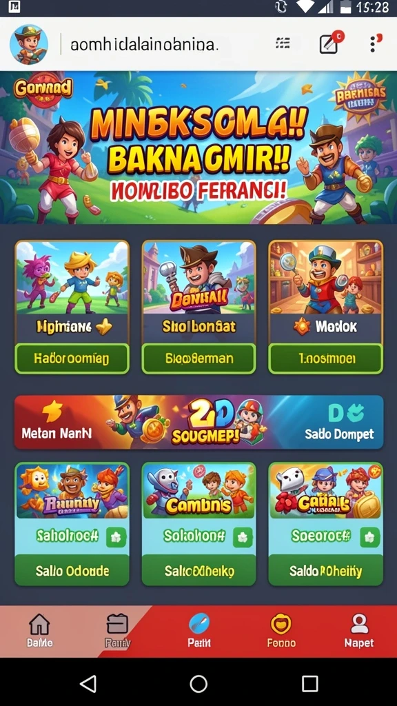 Tangkapan layar pertempuran epik dalam game.