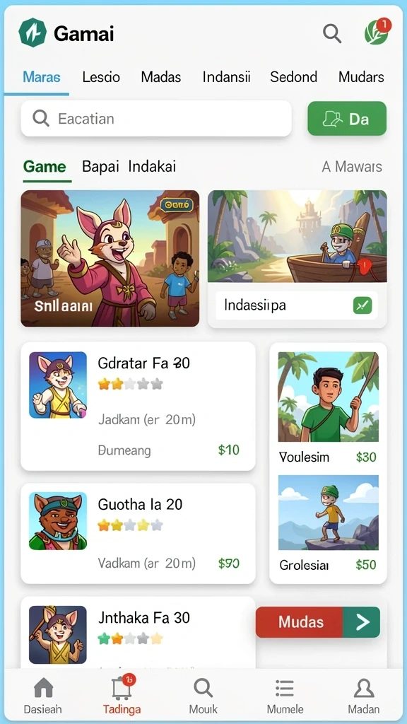 Fitur sosial yang memungkinkan interaksi dengan teman.