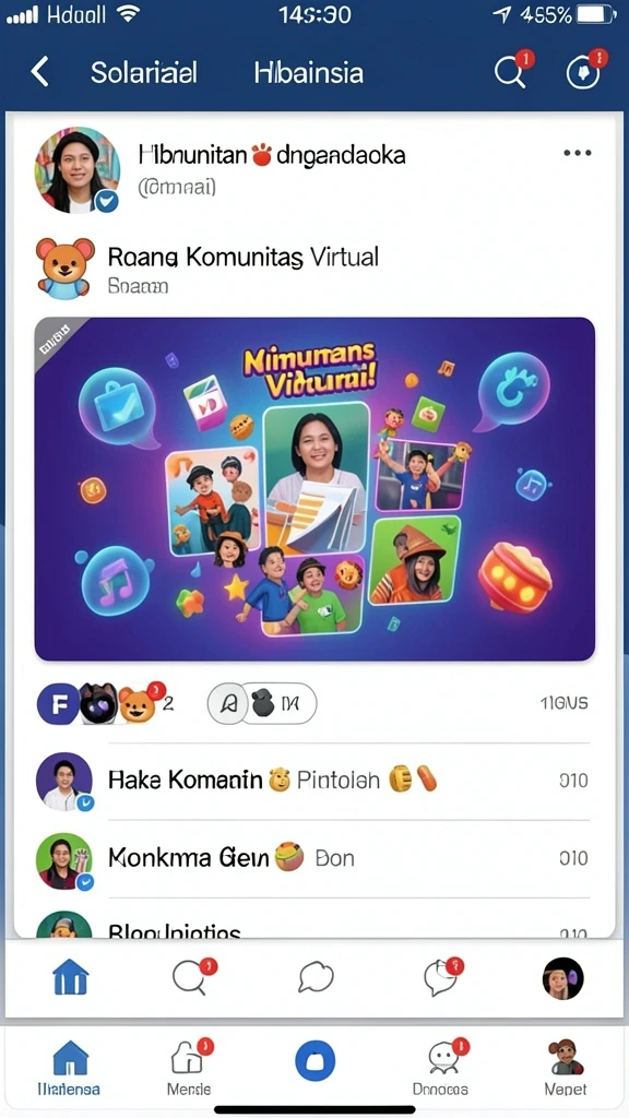 Interaksi komunitas yang aktif dan menyenangkan.