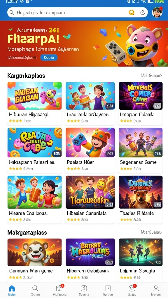 Tampilan antarmuka game yang menarik dan mudah digunakan.