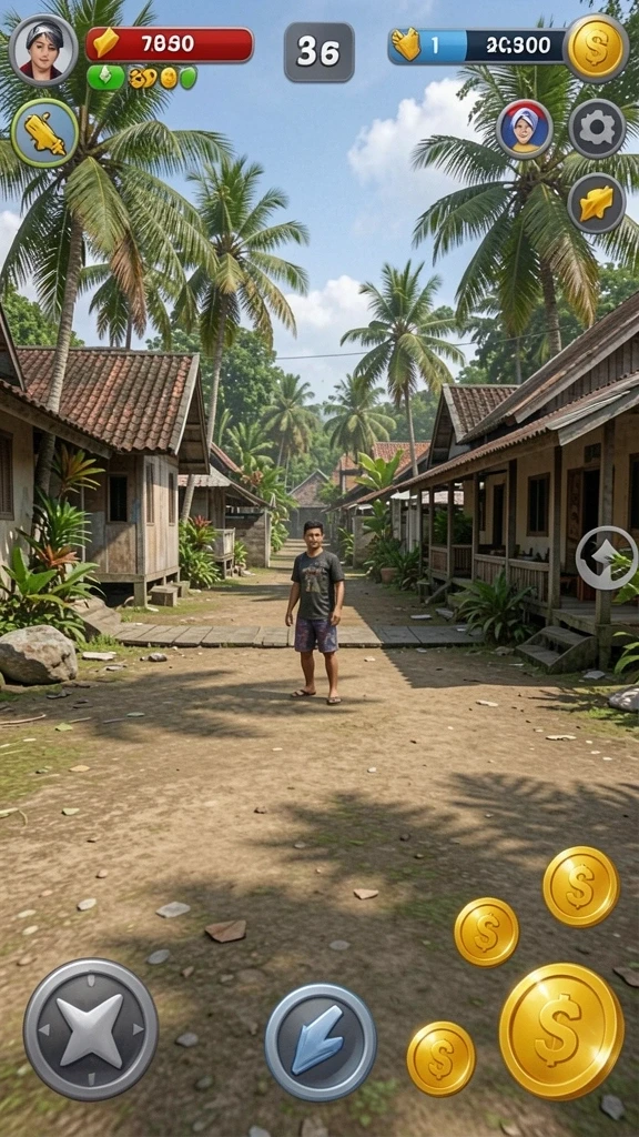 Karakter unik dan variasi level permainan.