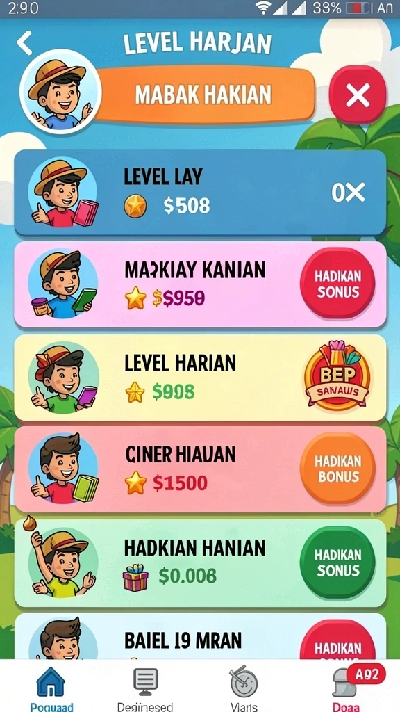 Tampilan awal yang menarik dan intuitif.